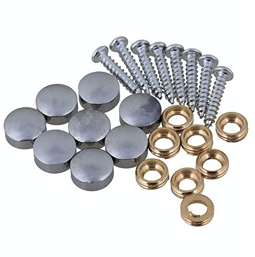 BQLZR Mirror Screws Silver Decorative Home Decor Wardrobes Furniture Fittings Table Mirror Screw Cap Screws 10mm Decorative Caps Cover Nails Copper Mirror Nails Pack of 8