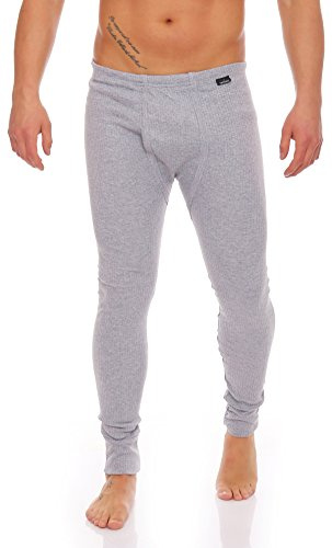 stylenmore Herren Thermo-Unterhose Lang Eingriff Komfortbund Innenfleece Winter Kälteschutz Wintersport Wandern Arbeitskleidung angeraut wärmend M-4XL Anthrazit Dunkelblau Grau (XXL (Tag 8), grau)