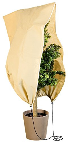 Royal Gardineer Pflanzenabdeckung: Kübelpflanzensack als Winterschutz, 100 x 80 cm, 80 g/m² (Topfschutz, Winterschutzhauben Pflanzen, Schutzfolie)