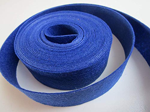 CaPiSo 5m Filzband 2,5 cm breit 25mm Breite 2mm Stärke Filz Topfband Filz-Wolle Filzband Bastelfilz Dekoband Rolle Filzplatten für Weihnachten Advent Hochzeit Dekorationen (Dunkelblau)