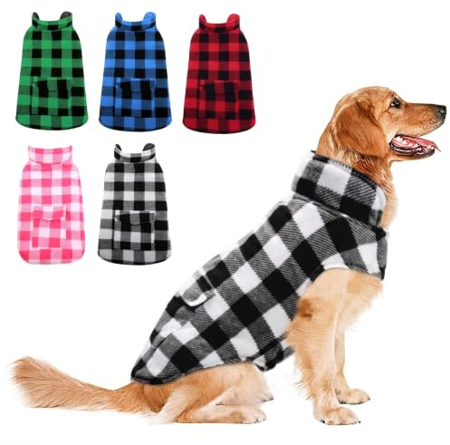 ASENKU Hundemantel Winter M – Wasserdicht Hundejacke für mittelgroße Hunde | Warm gefüttert, Klettverschluss, Tasche, Doppelseitig. Wintermantel Ideal für French Bulldog, Dackel, Beagle, Cocker Spaniel