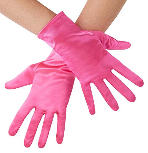dressforfun 901016 Damen Satin Handschuhe, kurze Satinhandschuhe für Kostüm Fasching Karneval Halloween Hochzeit Fest Party Opera 1920er Accessoires, 23 cm - diverse Farben -