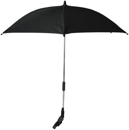 Titanium baby Sonnenschirm für Kinderwagen und Buggys, 75 cm, schwarz, mit UV50+ Beschichtung