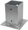 GEZU IMPEX Base de Poste 71 x 150 mm Galvanizado por Inmersión en Caliente Soportes para Cercas Portador de Cubierta Base para Pérgola Pabellón Zapata de Anclaje con Tornillos