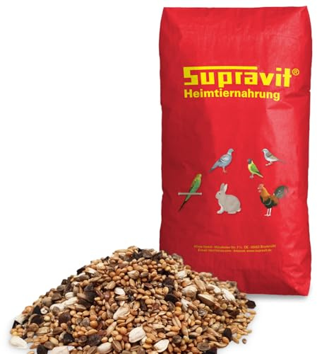 Supravit Vogelfutter Großsittiche Spezial 25kg | - leicht bekömmliches Sittich Futter ohne Sonnenblumenkerne I schmackhaftes Alleinfutter für Ziervögel & Papageien