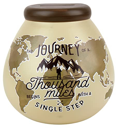 Pot of Dreams Hucha de cerámica Pintada a Mano con Forma de Globo de Aventura Pintada a Mano | Hucha ecológica y reciclable | Regalo Decorativo y Ahorro para Planes de Vacaciones y Viajes