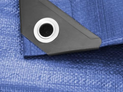 Mugar-Toldo/Lona Azul de Polietileno de 90g/m2 Impermeable, para Camping, protección de vehículos, Muebles de jardín, leña, Obras y Otros usos. (2x3m)