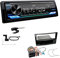 JVC KD-X482DBT 1-DIN Autoradio Media Receiver Digitalradio DAB+ Bluetooth Amazon Alexa USB Einbauset passend für Opel Astra H Twin Top 2006-2010 Piano Black