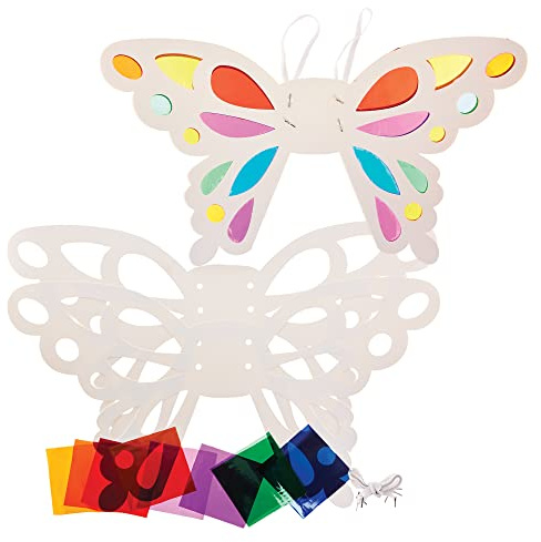 Baker Ross FX774 Stained Glass Wing Kits - Pack of 2, Make Your Own Fairy Wings
