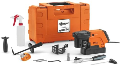 Fein JMC Magforce 90 Magnetic Base Drill with Brushless Motor for Work in Hard-to-Reach Areas - 1,200W, 1-3/8 HSS Cutter Max. Diameter, 1-3/8 Cutting Depth - 72732362090