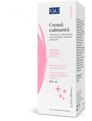 TIS Crema Lenitiva Antirossore, Cute soggetta a Eritemi, Couperose Rosacea Rossore, Pelle Irritata, Macchie Rosse, Eccesso di Sebo, Fragilità Capillare, FPS 10 - Vitamins E, B3, Allantoin - 50ml