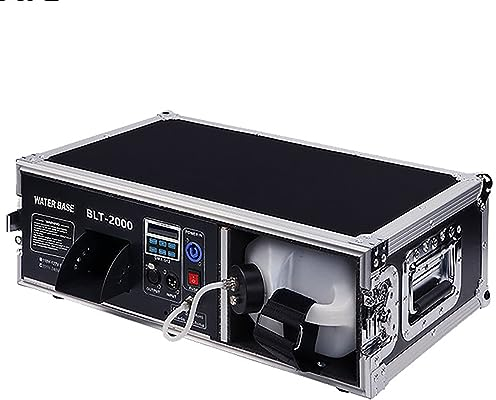Machine à fumée de scène 2000 W, contrôle DMX 512, Machine à Brume Basse avec étui de Transport, réservoir de Liquide de 3 L pour Effet d'éclairage de scène, DJ Club, fête de Noël