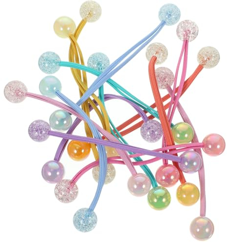 Beaupretty Haarband 14 Stück Kugel-Haargummis Acryl-Pferdeschwanzhalter Bunte Blasen-Haarbänder Doppelperlen-Haarseile Dekorative Haargummis Haar-Accessoires Für Frauen Und Mädchen