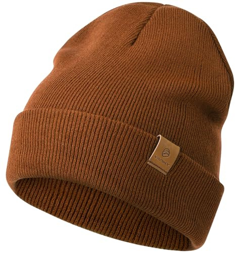 YANIKY Dammössa, herrmössa vinter, mjuk bekväm varm stickad mössa unisex, vindtät vintermössa, klassisk beanie-mössa perfekt för höst vinter och vår, Ac-orange, one size