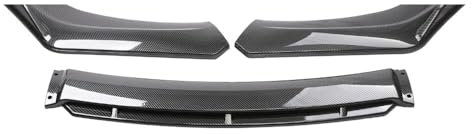 EsprAL Auto ABS FrontSpoiler Lippe, für F-ord Kuga Focus Fiesta Kuga C Max Frontstoßstange Anti Collision Splitter Diffusor Spoilerlippe Protector Zubehör,A/Black-Carbon Fiber