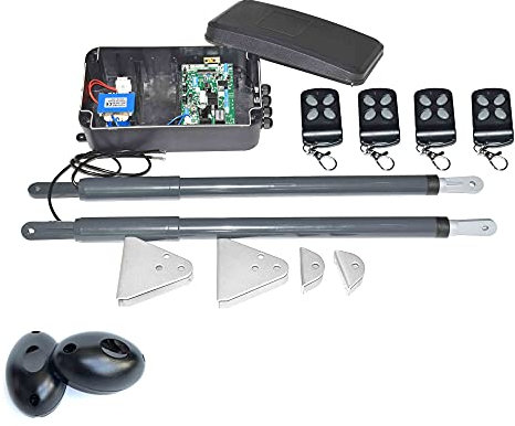 Apriporta 20. 0KG. doppi bracci automatici battente cancello elettrico con dispositivo di apertura a motore Operator attuatore vicina apri cancello battente for controllo accessi Motore durevole(Kit 2