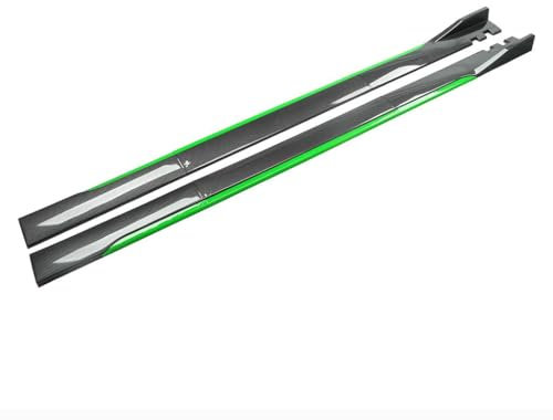 WLLLLa Car Seitenschweller für BMW 3 Series(4 Door) E90+E91 2005-2019,Autos Seitenschweller Rocker Splitter Side Winglet Wing Diffusor Karosserie-Kit,L-Carbon Fiber Green