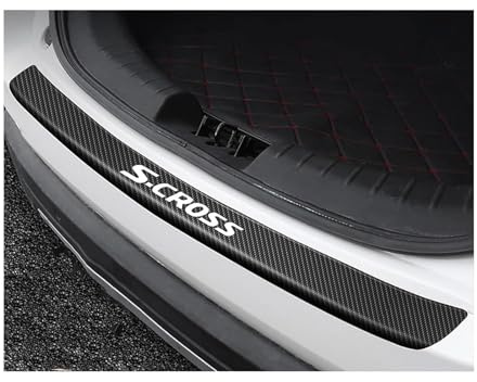 YSYYDS Protezione Paraurti Posteriore Auto, Protettore Del Bagagliaio per Suzuki SX4 S-Cross 2014-2024 2025, Adesivi per Bagagliaio in Fibra di Carbonio, Proteggi Il Paraurti Della Tua Auto