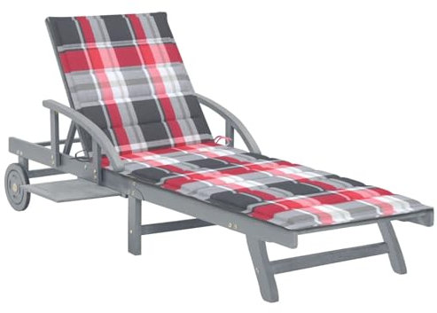 Xichuzi Sonnenliege mit Auflage Akazie Massivholz, Gartenliege, Liegestuhl, Sonnenstuhl, Sonneninsel Outdoor, Liegen, Gartenmöbel, Bäderliege, Relaxliege - 3061342