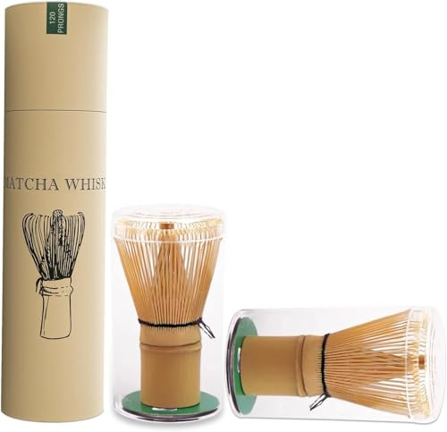 Fouet à matcha – Lot de 2 pièces de rechange faites à la main. Chaque chasen en bambou, fabriqué à la main pour plus de durabilité. Un remplacement parfait pour les outils usés. (120 dents x 2)