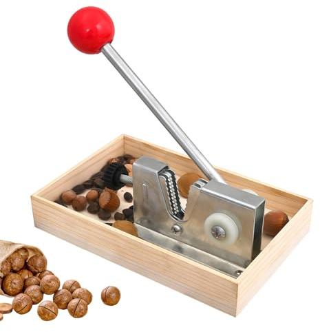 BAIFULAI Nussknacker Walnussknacker, Nussknacker Walnüsse mit Hebel-Funktion, Grönverstellbar, Einfaches Schälen verschiedener Nüsse, Haselnussknacker, Für Haselnüsse, Paranüsse, Mandeln, Pekannüsse