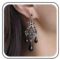 Allereya Vintage Onyx Teardrop Ohrringe Schwarz Kristall Kronleuchter Tropfen Ohrringe Ethnischen Kristall Quaste Ohrring Schwarz Baumelnden Ohrring Cz Art Deco Baumeln Nachahmung Onyx Schmuck