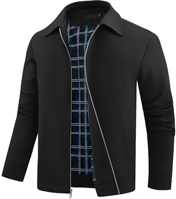 Autsel Blouson Homme Décontracté Veste Bomber Jacket Col Montant Manteaux