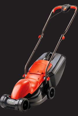 Flymo Easimo Electric Wheeled Lawn Mower, 900 W, Cutting Width 32 cm, Orange