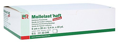 Mollelast Haft Binden Latexfrei 6 Cmx20 m Weiß