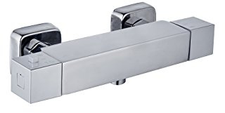 Grifo termostático de ducha en formas cuadradas modelo Medina