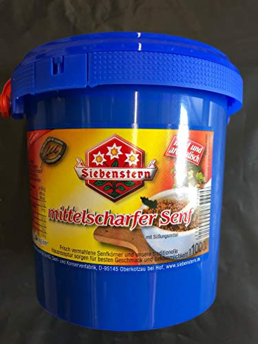 Senf Siebenstern mittelscharf 1 Kg Eimer