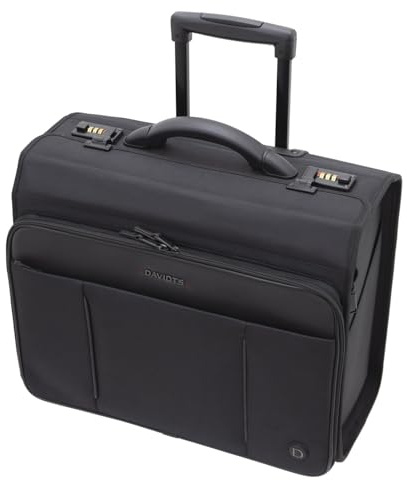 Bowatex Pilotenkoffer Aktenkoffer Unisex Lehrerkoffer Trolley 47 cm Schwarz