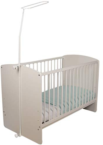 Tega Baby Himmelhalter mit Himmelbettstange für Babybett mit Klemmen, weiß DM-009