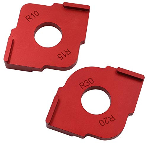 Halbrunde Ecke Radius Quick Jig, Aluminium Router Tisch Zimmermann Bohrerspitzen Spannvorrichtung, 2Pcs Holzplatte Schnell Winkel Vorlagen Hohe Präzision Finder Holzbearbeitung Werkzeug - Rot