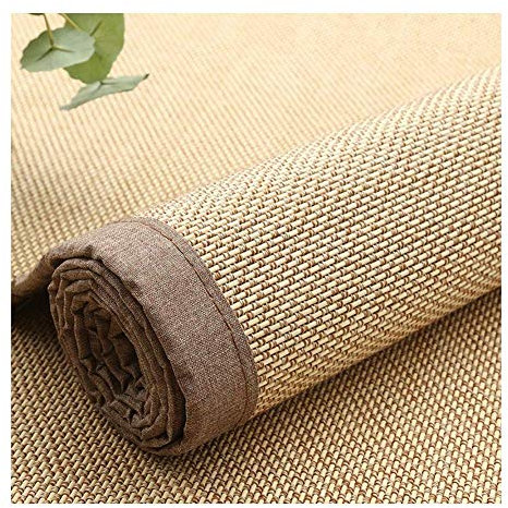 Naturfaser Bambus Teppich rutschfeste Mehrzweck Teppiche Fußmatten Leicht zu reinigen Krabbelmatte Frauen (Farbe: B, Größe: 120x200cm)
