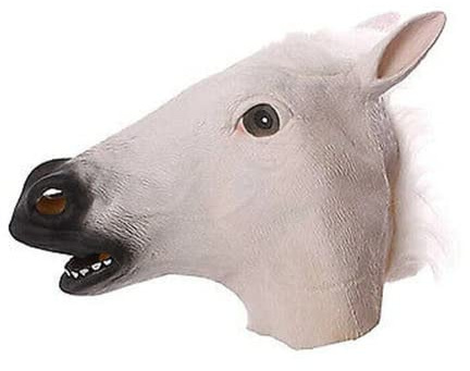 ausuky Máscara de caballo para fiesta de Halloween, cabeza completa, máscara de goma de látex