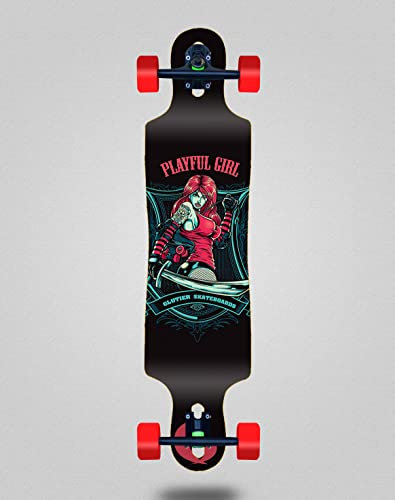 Glutier Skate Skateboard Longboard Complete 40x9 Drop Playfull