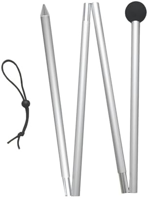Folpus Zeltstangen, Baldachinstangen, Halterung, Zeltstange für Plane, zusammenklappbar, Wandern, Strand, Gartenarbeit, Unterschlupf, Zeltstangen, 1,6 m Spitze Spitze