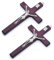Reccisokz 2 piezas 12 * 7CM Crucifijo de pared,crucifijo de madera,crucifijo de pared moderno,colgante de cruz
