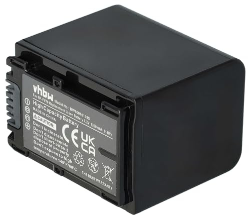 vhbw 1x batteria compatibile con Sony NEX-VG20E, NEX-VG20, NEX-VG20EH videocamera camcorder (1300mAh, 7,2V, Li-Ion) con infochip