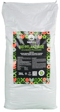 keep it grün 20l Bio Pflanzenerde mit Pflanzenkohle (torffrei) für Gemüse, Zier- & Zimmerpflanzen | geeignet für Topf, Kübel, Hochbeet und Beetflächen