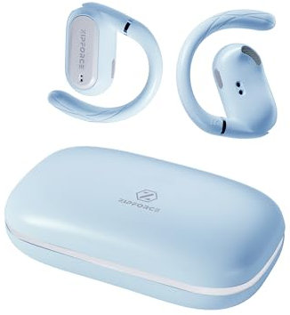 ZIPFORCE Cuffie True Wireless Cuffie Bluetooth 5.4 a orecchio aperto, 4 microfoni con tecnologia ENC per chiamate nitide, Cuffie Bluetooth OWS con controllo touch, Cuffie TWS impermeabili IPX6