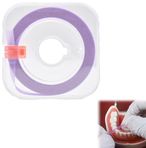 Tokaneit Zahn Polier Interdental Schleifwerkzeug 50um Lila 4mmx6m Zahnpolierer,Zahnschleifpapier,Kunststoff Zahn Interdental Schleifwerkzeug,Polierstreifen Zahnzwischenräume,Dental Polierstreifen
