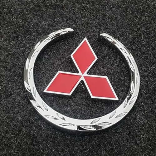 SJSHOPS Auto Emblem für Mitsubishi Lancer EX ASX Eclipse Cross Outlander,Auto Buchstaben Logo Buchstaben 3D Aufkleber,Auto Emblem Logo Aufkleber 3D Metall Emblem Auto Aufkleber,Aufkleber Mit Autologo