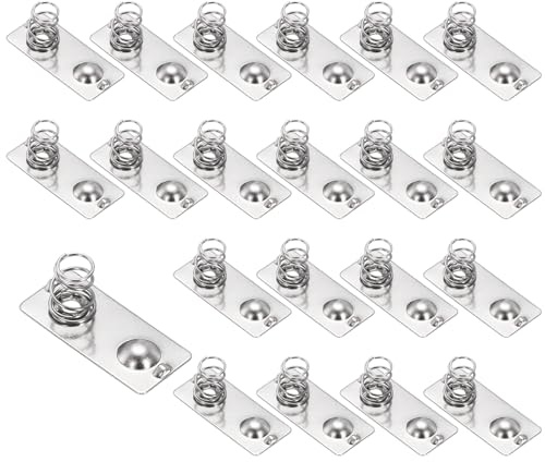 QUARKZMAN 20Pcs Plaques de Contact en Métal à Ressort 18mm x 8mm | Plaque de Conversion Bipolaire Positive Négative Nickelée, pour Support de Batterie et Jouets Électroniques, pour Batterie