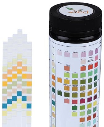 VED 100 x 14-in-1 Urine Test Strips | 14 Parameter Urine Test Strips for Urobilinogen, Bilirubin, Ketone, Blood, Protein, Specific Gravity, pH, Ascorbic Acid, Urinary Calcium.