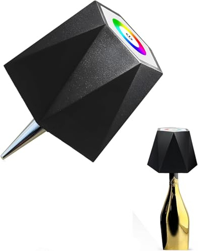 Generico Waterproof Cordless Bottle Lamp - Touch-Control Table Lamp with RGB Dimmable, Rechargeable Light - Portable Light for Bars, Restaurants, Indoor and Outdoor Use