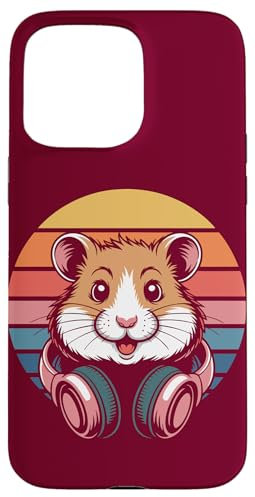 Casque DJ Hamster pour hamster Coque pour iPhone 15 Pro Max