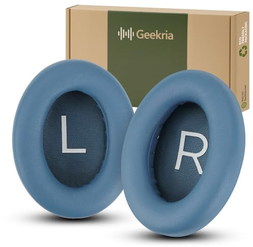 Geekria Replacement Ear Pads for Bose New QuietComfort QC45, QC35, QC35II, QC25, QC15, QC2, AE 2/2i/2w, SoundTrue, SoundLink AE2 Headphones Ear Cushions (Blue Dusk)