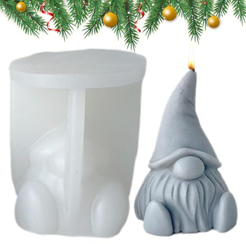 Gnome Moulds, Epoxy Garden Gnome Plaster Silicone Mould, Easy Demoulding Craft Sets, Decoration, Children, Family, Halloween Candles